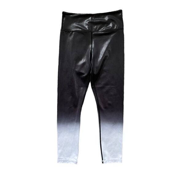 ZYIA Metallic Ombre Black White Leggings Size 6-8 - Picture 3 of 10